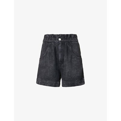 Isabel Marant Étoile Titea Grey Paperbag Denim Shorts