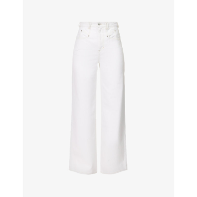 Isabel Marant Lemony Wide Leg Jeans In White