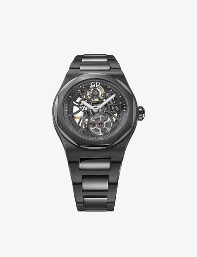 Girard-perregaux Mens Black 81015-32-001-32a Laureato Skeleton Ceramic Automatic Watch