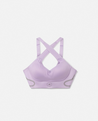 Stella Mccartney Truepace High Support Sports Bra In Purple Glow/dove Grey