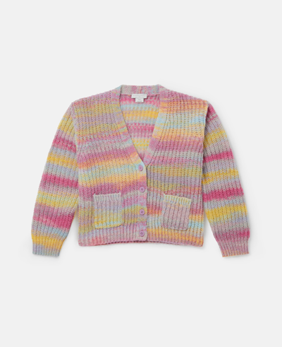 Stella Mccartney Space Dye Stripe Cardigan In Multicolour