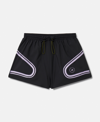Stella Mccartney Truepace Running Shorts In Black/purple Glow