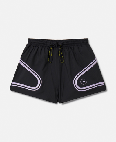 Stella Mccartney Truepace Running Shorts In Black/purple Glow