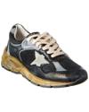 Golden Goose Running Dad Net And Nappa Upper Suede Star Shoes