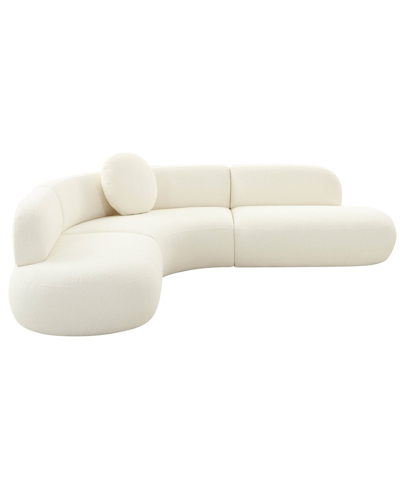 Tov Furniture Broohah Cream Boucle Sectional In White