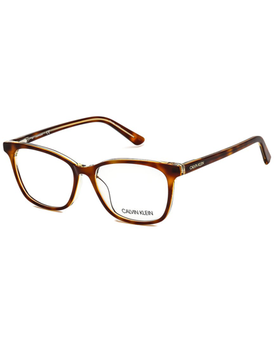 Calvin Klein Ck20509 241 Rectangular Eyeglasses 53 Mm In Brown