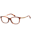 Swarovski Demo Square Ladies Eyeglasses Sk5412-f 052 55 In Brown