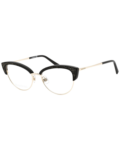 Swarovski Demo Cat Eye Ladies Eyeglasses Sk5363 032 53 In Gold