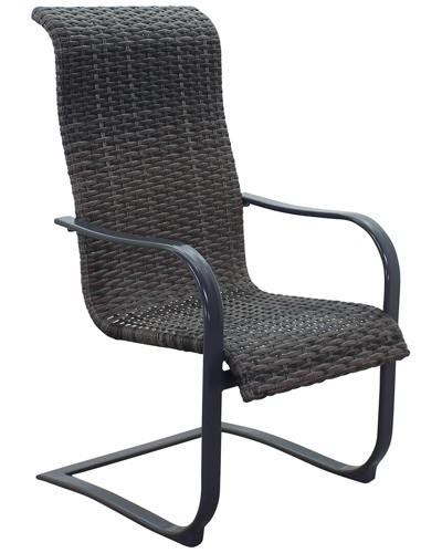Courtyard Casual Santa Fe Aluminum Spring Chair Wicker Seat Set Of 4 Price Is For Set Of 4