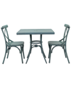 Courtyard Casual 3 Pc Brookwood Square Bistro Set