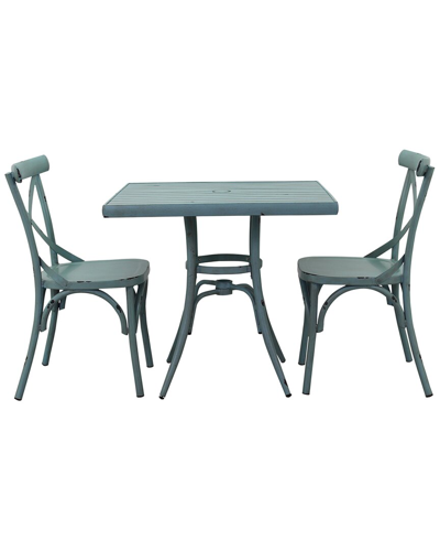 Courtyard Casual 3 Pc Brookwood Square Bistro Set