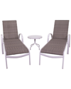 COURTYARD CASUAL COURTYARD CASUAL SANTA FE WICKER 3 PC CHAISE LOUNGE SET