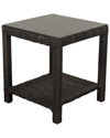 COURTYARD CASUAL COURTYARD CASUAL CHESHIRE END TABLE GLASS TOP