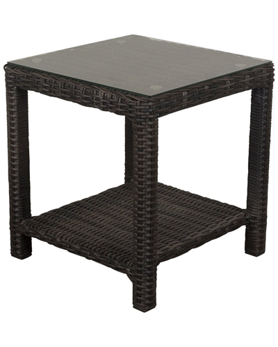 Courtyard Casual Cheshire End Table Glass Top