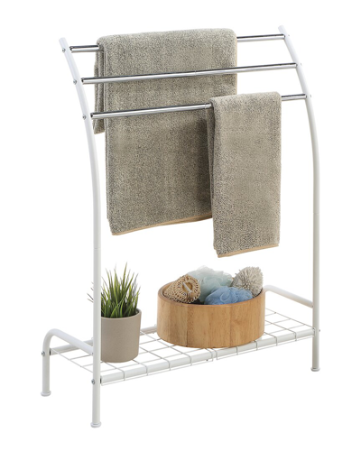 Sunnypoint Standing Towel Rack In White