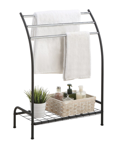 Sunnypoint Standing Towel Rack In Black