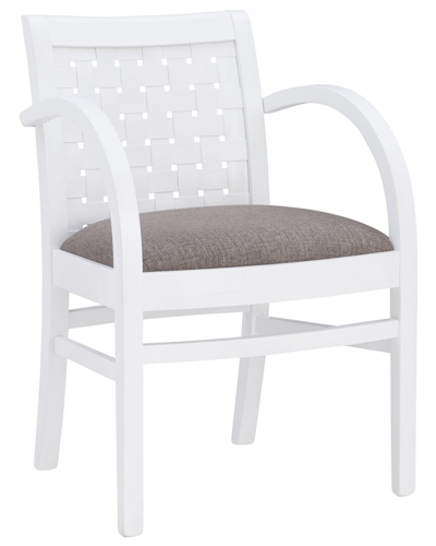 Linon Furniture Linon Samantha Woven Arm Chair In White