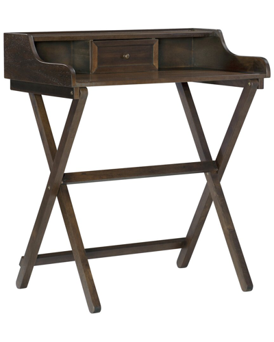 Linon Furniture Linon Coy Antique Walnut Folding Desk In Brown