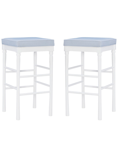 Linon Furniture Linon Dehart Barstool Set Of 2 In White