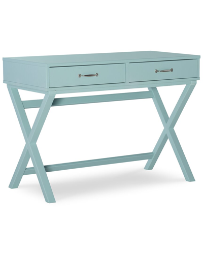 Linon Furniture Linon Penney 2-drawer Desk In Blue