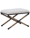 Linon Furniture Linon Ashburn Campaign Accent Stool Striped