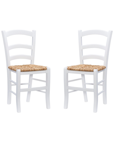 Linon Furniture Linon Carmelo Side Chair Set Of 2 In White