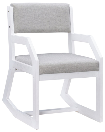 Linon Furniture Linon Robin 2 Position Sled Base Chair In White