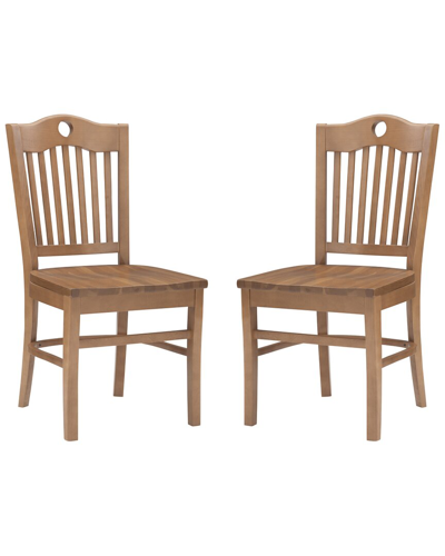 Linon Furniture Linon Ragan Chair Brown Set Of 2