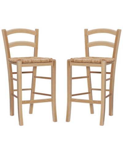 Linon Furniture Linon Emilo Counter Stool Natural Set Of 2