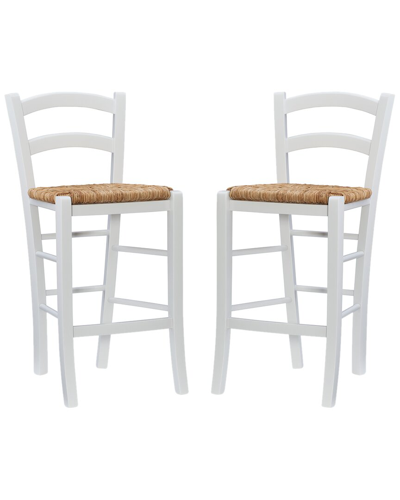 Linon Furniture Linon Emilo Counter Stool Set Of 2 In White