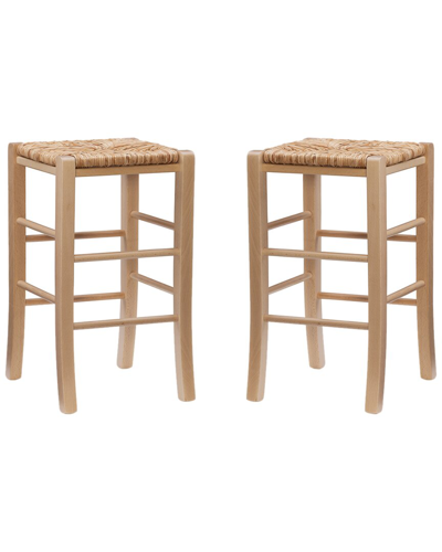 Linon Furniture Linon Gianna Backless Counter Stool Natural Set Of 2