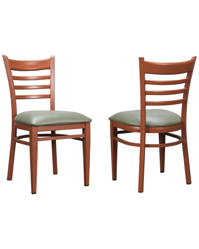 Linon Furniture Linon Baxter Metal Side Chair Set Of 2 In Brown