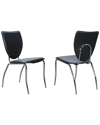 LINON FURNITURE LINON SET OF 2 AMICE METAL STACKING SIDE CHAIRS