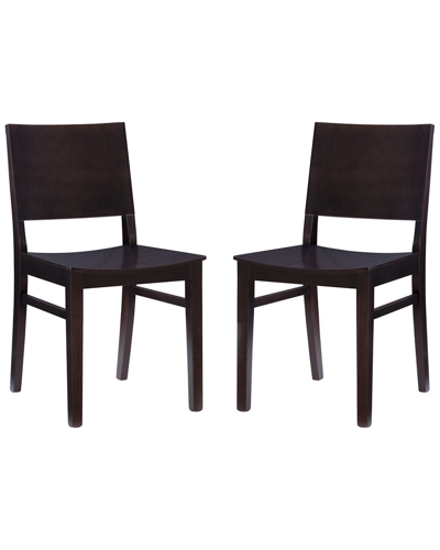 Linon Furniture Linon Devin Side Chair Brown Set Of 2