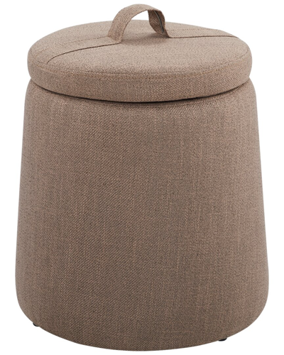 Linon Furniture Linon Patric Storage Ottoman In Brown