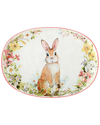 Certified International Easter Garden Oval Platter In Multicolor