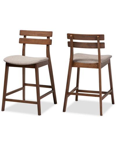 Baxton Studio Larine 2pc Counter Stool Set