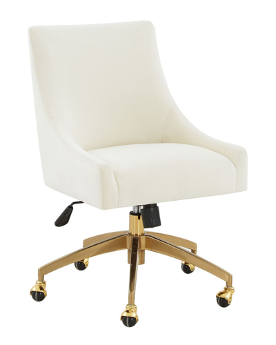 Safavieh Couture Jakob Adjustable Swivel Desk Chair In Cream