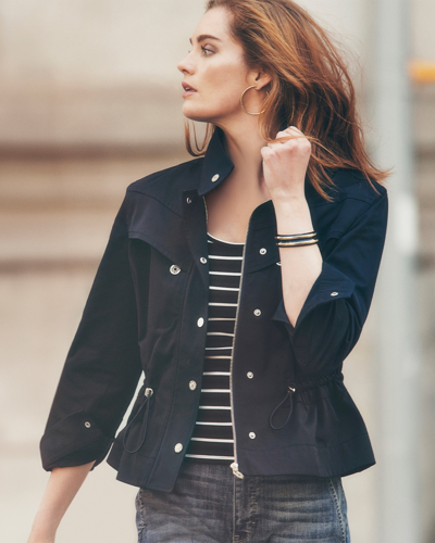 Utility jacket white house black market black jacket