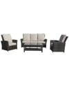 Courtyard Casual Cheshire 4 Pc Recline Sofa Set
