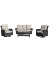 Courtyard Casual Cheshire 4 Pc Sofa And Swivel Glider Set