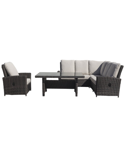 COURTYARD CASUAL COURTYARD CASUAL CHESHIRE 5 PC CHOW DINING RECLINE SECTIONAL SET