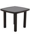 Courtyard Casual Madison Alum Boat Shape 24sq End Table Alum Frame