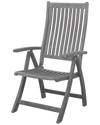 COURTYARD CASUAL COURTYARD CASUAL SURF SIDE TEAK 5 POSITION ARM CHAIR DRIFTWOOD GRAY COLOR