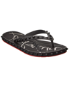 Christian Louboutin Loubi Donna Spike Red Sole Flip Flops In Black