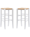 Linon Furniture Linon Gianna Backless Barstool Set Of 2 In White