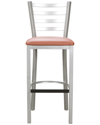 Linon Furniture Linon Baxter Metal Barstool Set Of 2 In Silver