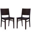 Linon Furniture Linon Devin Side Chair Brown Set Of 2 In Brown