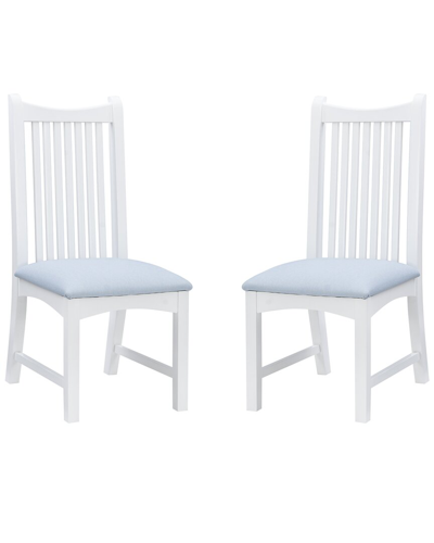 Linon Furniture Linon Bonnie Upholstered Side Chair Set Of 2 In White