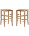 Linon Furniture Linon Gianna Backless Counter Stool Natural Set Of 2